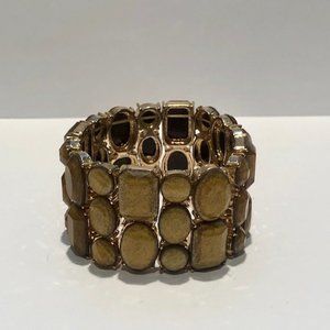 Gold w/ Yellow Stones Costume Bracelet